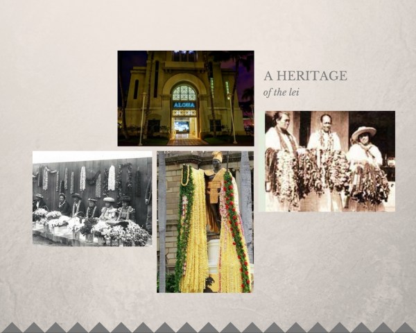 image collage of lei history